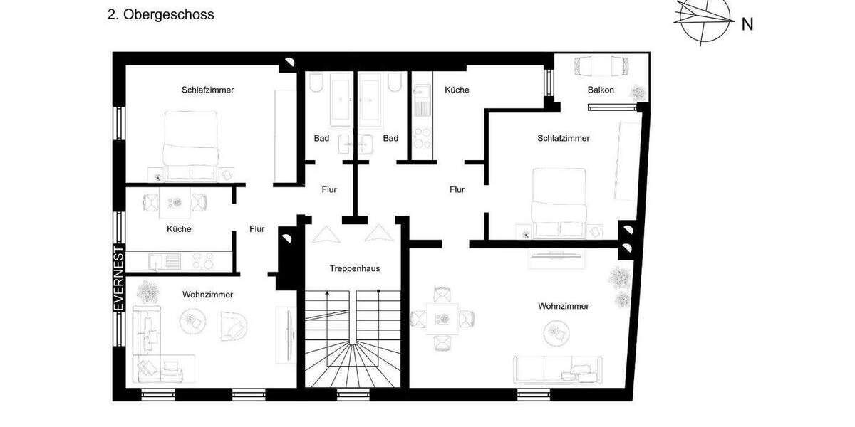 Energetisch gut modernisiertes Mehrfamilienhaus in zentraler Bestlage von Duisburg-Duissern 1 zimmer
