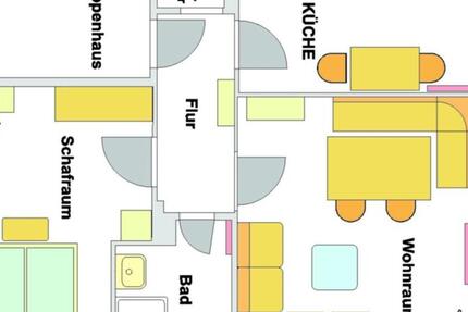 Komplett möblierte 2,5-Zi-Wohnung mit Balkon in ruhiger Lage 2 zimmer