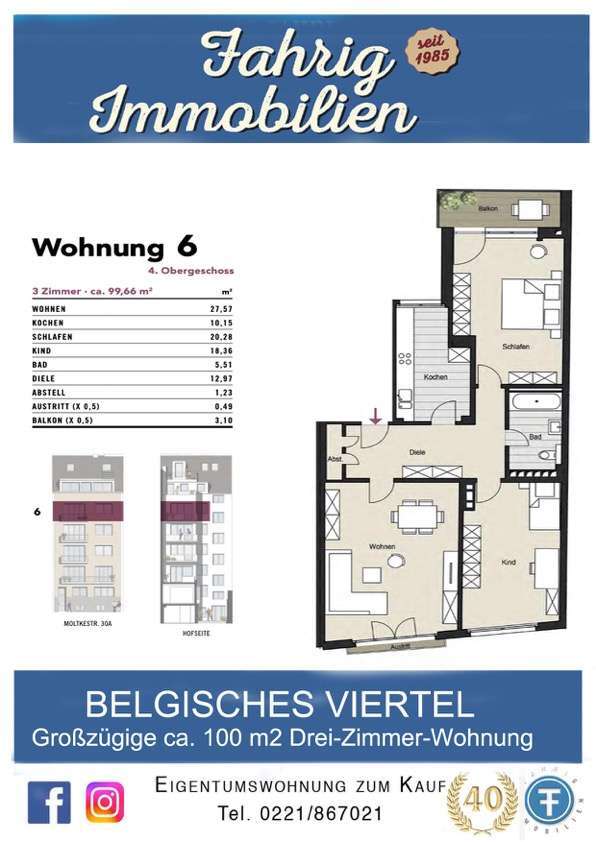 Wohnung zum Kaufen in Köln 680.000 € 99 m²