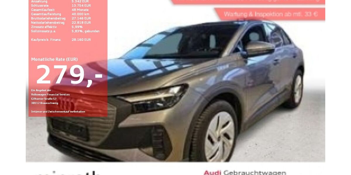 Audi Q4 e-tron 4.785 km 27.160 &euro; Moers-Hülsdonk 47441