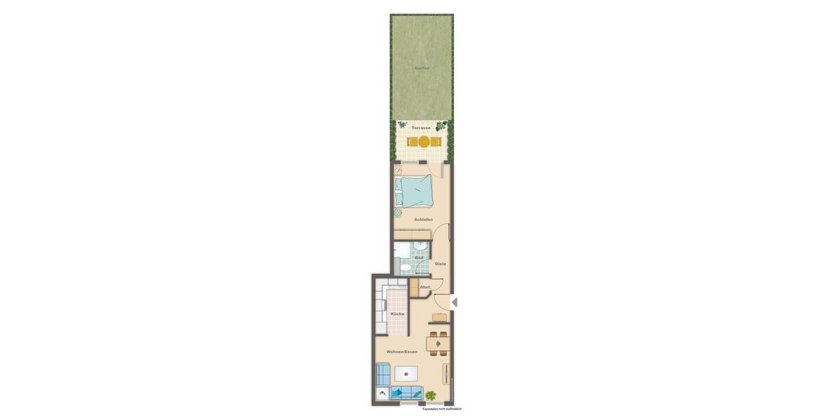 Erdgeschoßwohnung Leverkusen Schlebusch - 2 Zimmer, 50 m&sup2;, 645&euro; | Angebot:25783010