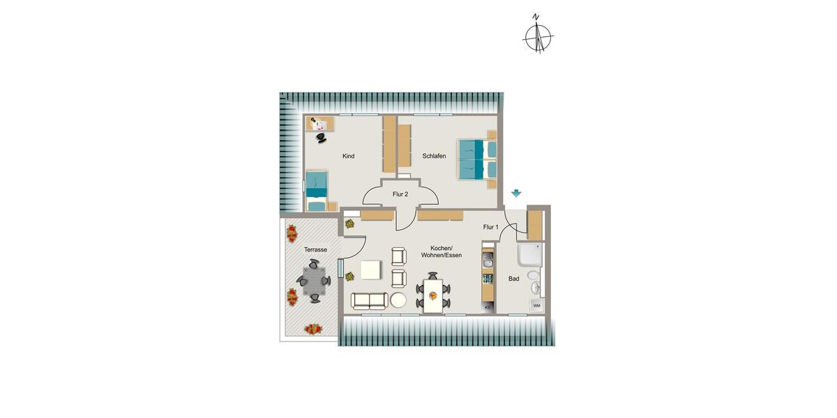 Etagenwohnung Krefeld Cracau - 3 Zimmer, 88 m&sup2;, 1.105&euro; | Angebot:25209209