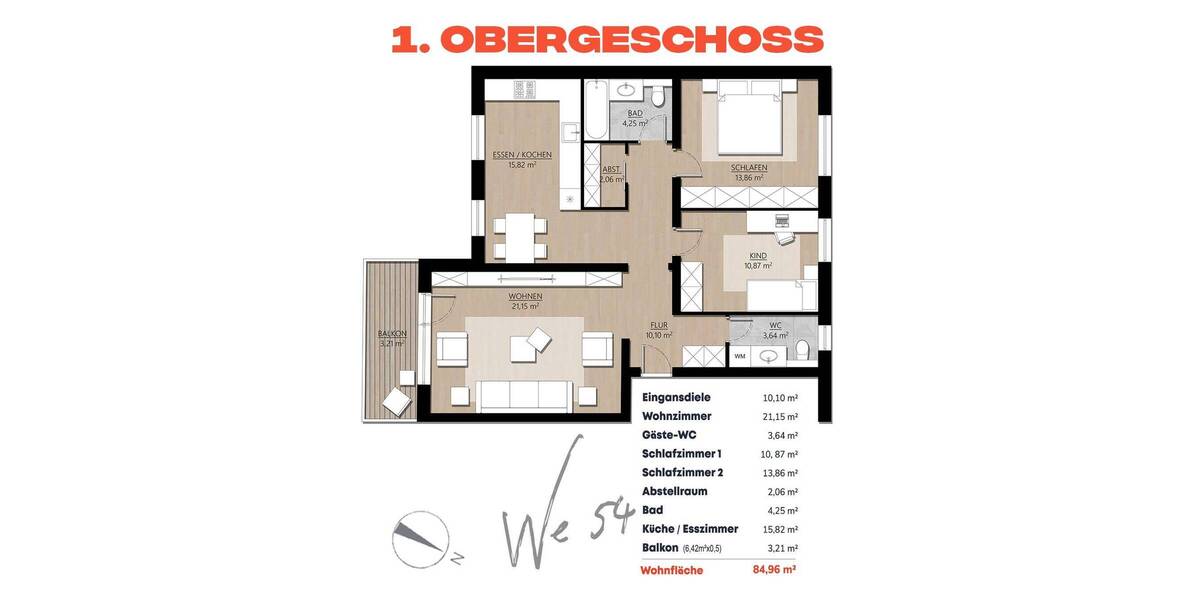 Etagenwohnung Mönchengladbach Rheindahlen - 3 Zimmer, 85 m&sup2;, 169.000&euro; | Angebot:26916580
