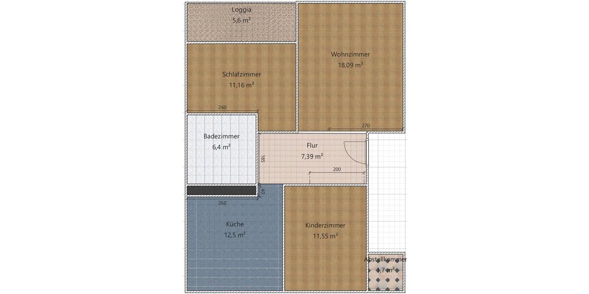 Hochparterre Krefeld Dießem - 3 Zimmer, 78 m&sup2;, 195.000&euro; | Angebot:26524627