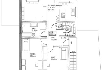 Neubau - Maisonette-Wohnung - separater Eingang und Garage 5 zimmer