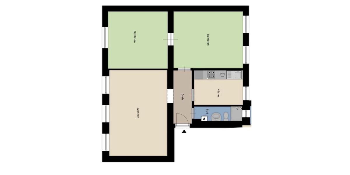 Etagenwohnung Krefeld Gartenstadt - 3 Zimmer, 74 m&sup2;, 700&euro; | Angebot:26413872