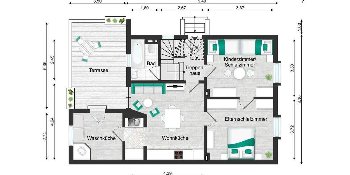 Doppelhaushälfte Mülheim an der Ruhr Styrum - 8 Zimmer, 143 m&sup2;, 349.000&euro; | Angebot:25683303