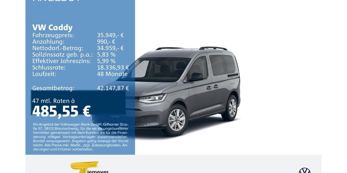VW Caddy 6.032 km 35.949 &euro; Duisburg 47059