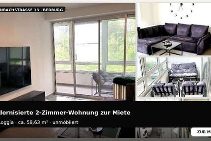 Wohnung Bedburg - 2 Zimmer, 59 m&sup2;, 700&euro; | Angebot:27121911