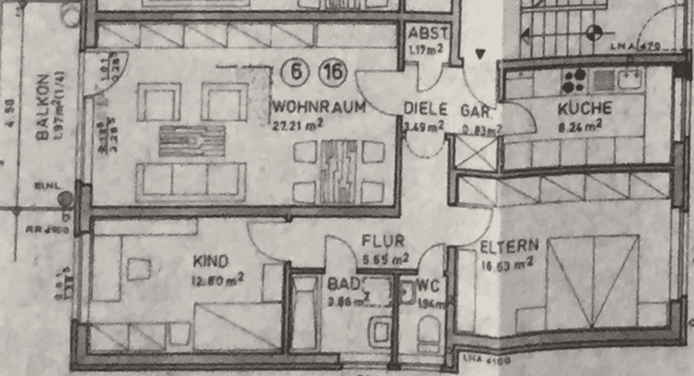 Etagenwohnung Moers Asberg - 3 Zimmer, 83 m&sup2;, 750&euro; | Angebot:26557165