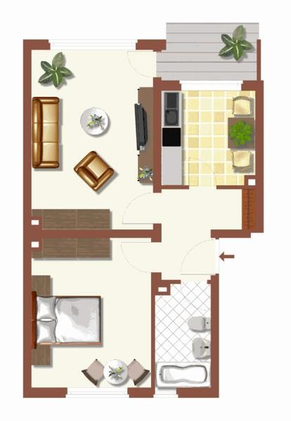 Gemütliche 2-Zi.-Whg. mit neuem Bad und sonnigem Balkon zimmer