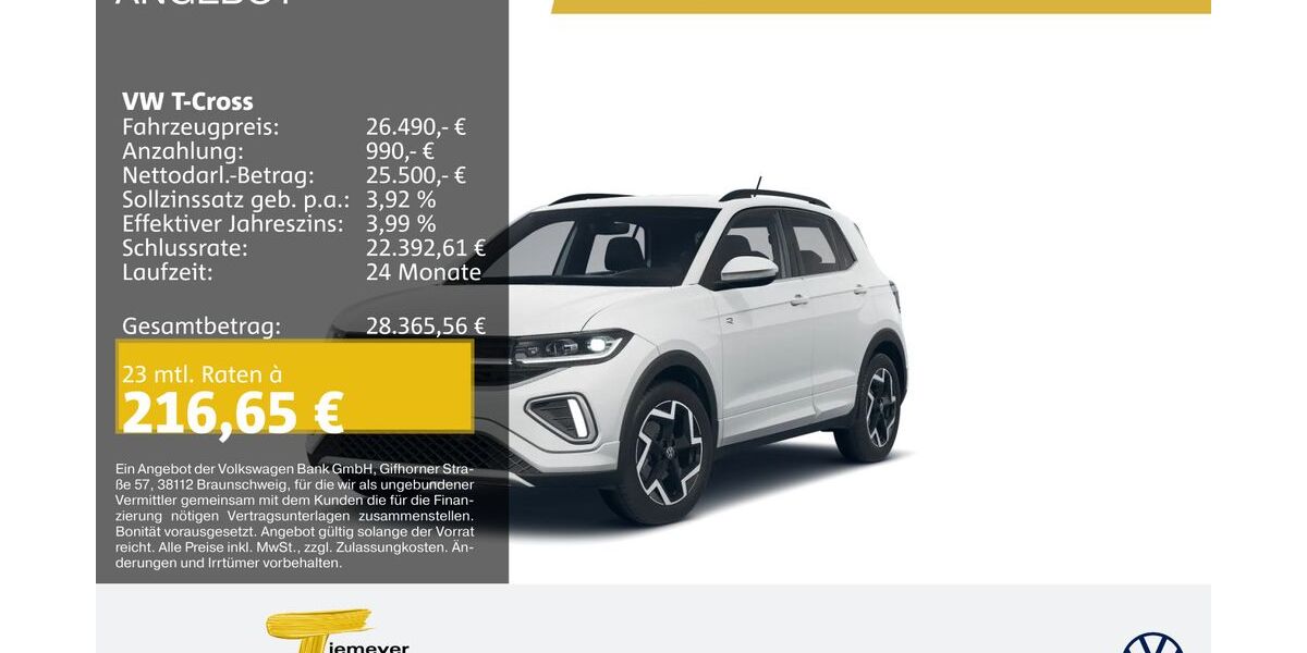 VW T-Cross 13.743 km 26.280 &euro; Remscheid 42897
