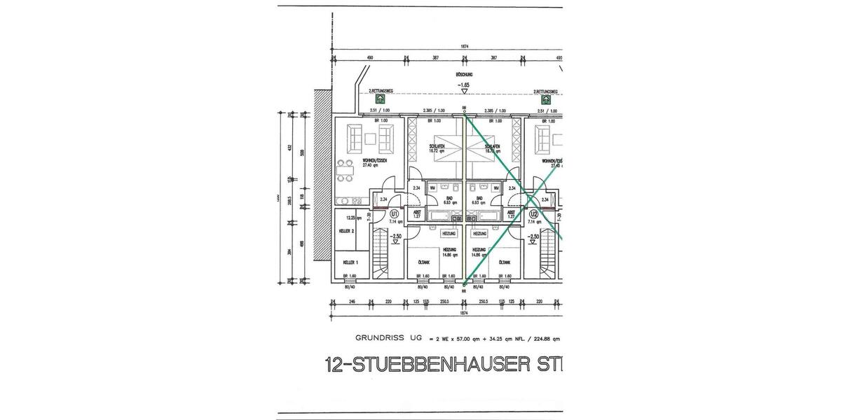 Neuwertig- Helle 2 Zimmer Souterrain- Wohnung Mettmann Metzkausen 2 zimmer