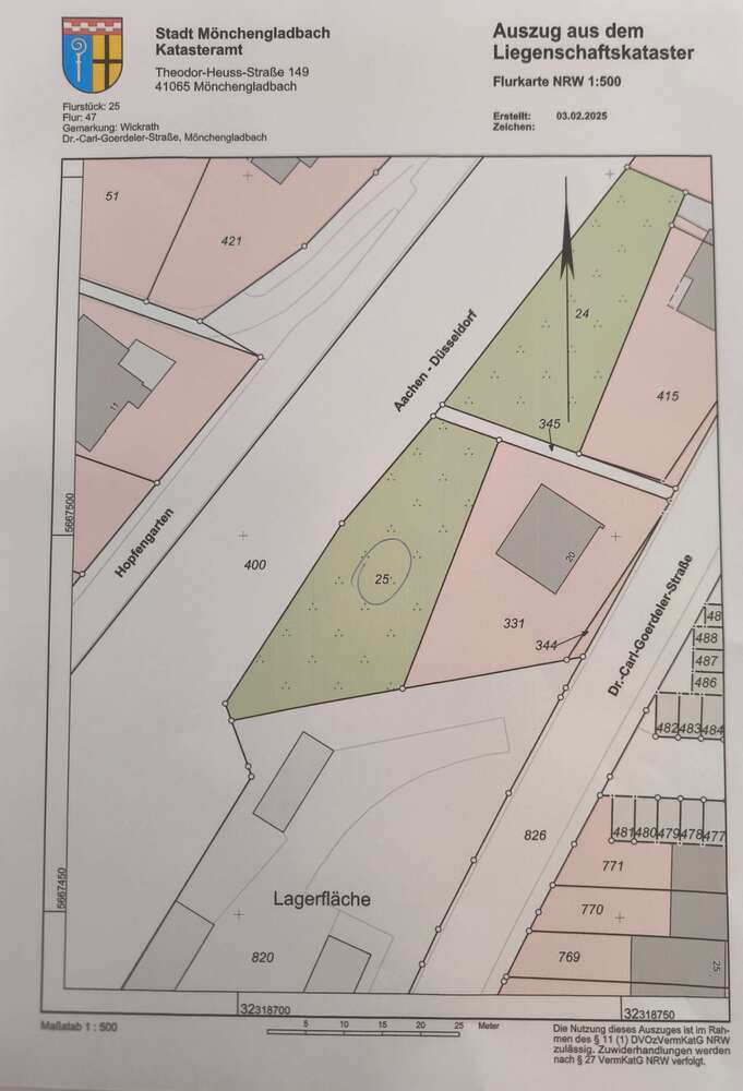Grundstück zu verkaufen in Mönchengladbach 37.000 € 659 m²