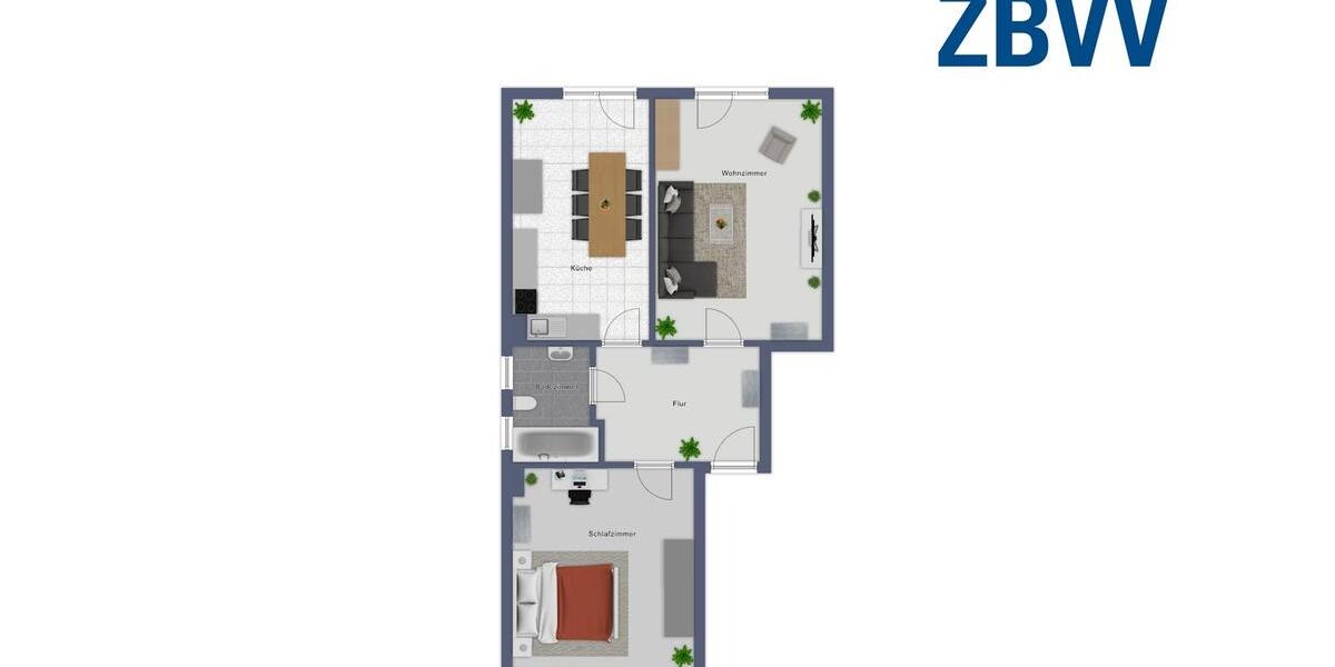 Etagenwohnung Düsseldorf Stadtbezirk 8 - 2 Zimmer, 57 m&sup2;, 912&euro; | Angebot:25590540