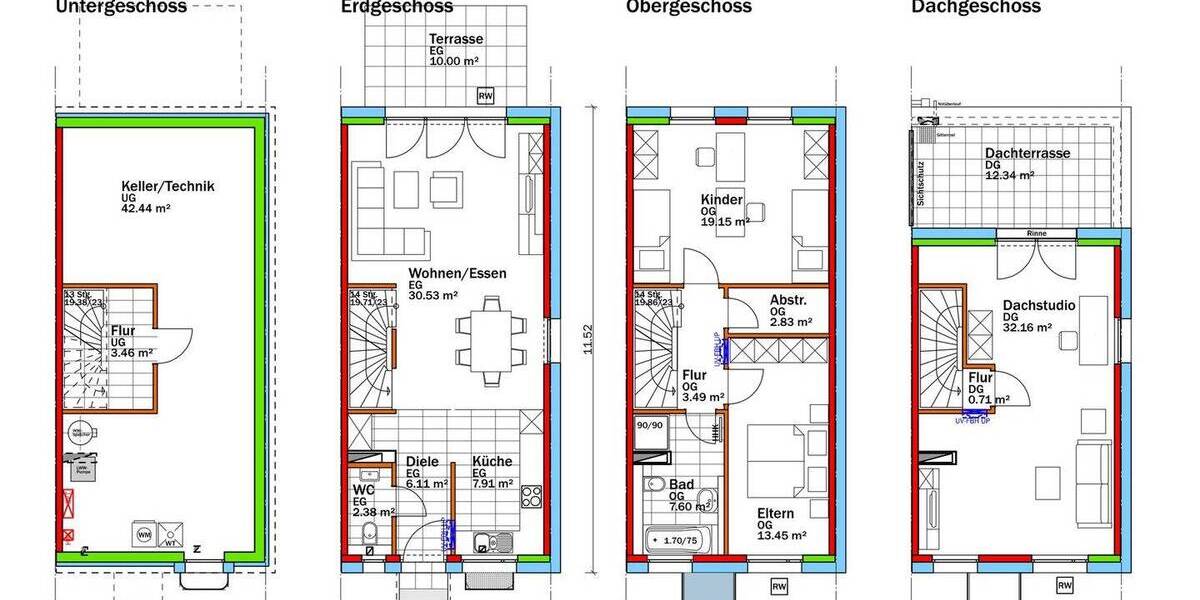 Reihenendhaus Dormagen Stürzelberg - 6 Zimmer, 131 m&sup2;, 669.000&euro; | Angebot:26616915