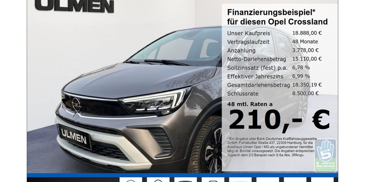Opel Crossland (X) 27.760 km 17.777 &euro; Düsseldorf 40231