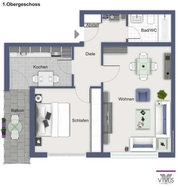 Wohnung zum Mieten in Ratingen 530 € 58 m²