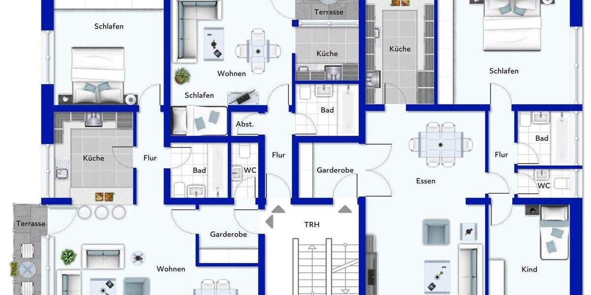 Zwei großzügige Mehrfamilienhäuser mit 18 WE und 18 Stellplätze 4 zimmer