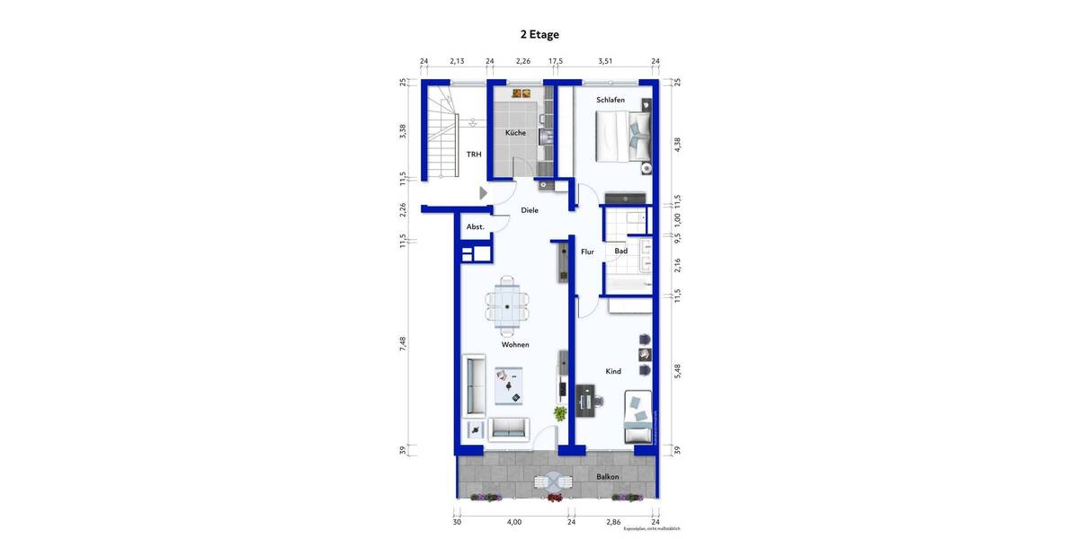 Etagenwohnung Düsseldorf Ludenberg - 2 Zimmer, 86 m&sup2;, 295.000&euro; | Angebot:26345995