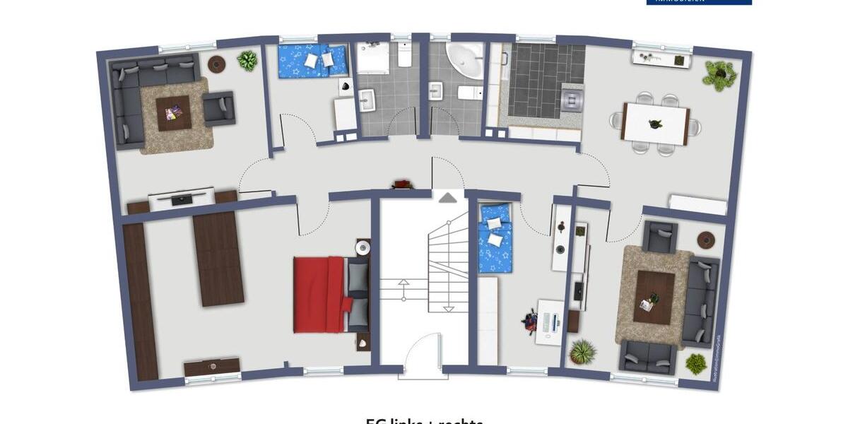 Große vermietete ETW im Erdgeschoss mit 2 Stellplätzen von Privat 6 zimmer