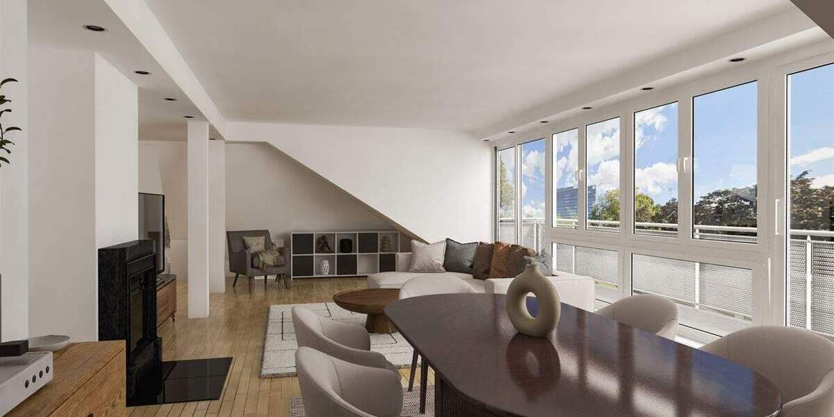 Wohnen mit Komfort - großzügiges Penthouse mit Kamin in Golzheim 3 zimmer