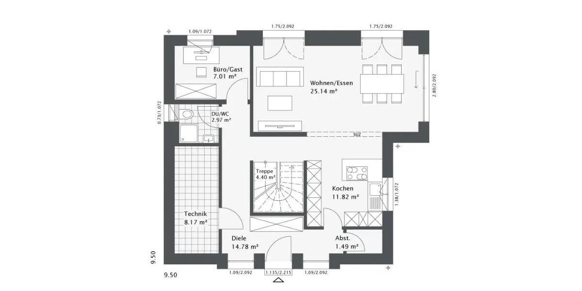 Einfamilienhaus Moers - 5 Zimmer, 144 m&sup2;, 2.464&euro; | Angebot:25075294