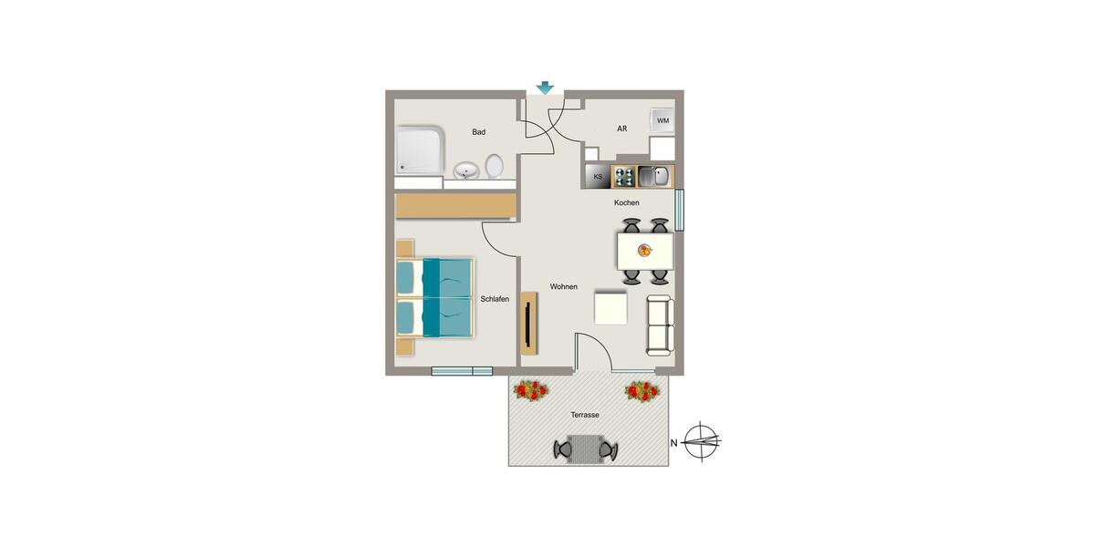 Wir vermieten Zufriedenheit. 2 zimmer