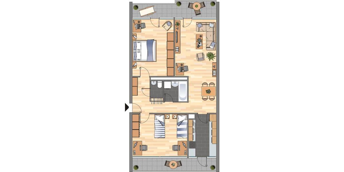 Etagenwohnung Oberhausen Alstaden - 3 Zimmer, 85 m&sup2;, 418&euro; | Angebot:25784488