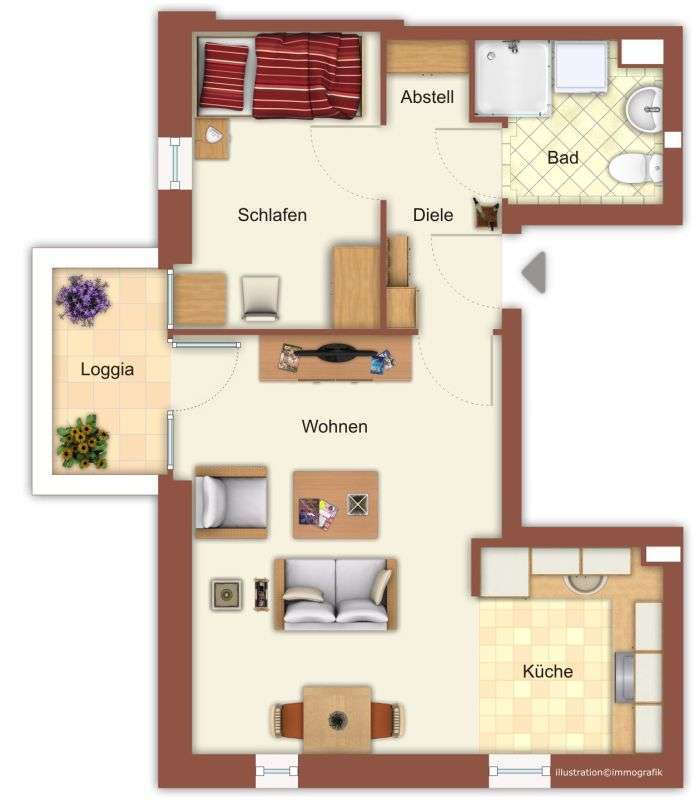 Wohnung zum Mieten in Mönchengladbach 242,08 € 42.22 m²