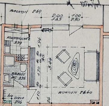 Etagenwohnung Ratingen - 1 Zimmer, 43 m&sup2;, 470&euro; | Angebot:25328618