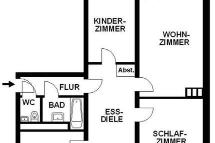 Wohnung Erkrath Hochdahl - 3 Zimmer, 75 m&sup2;, 544&euro; | Angebot:25829898