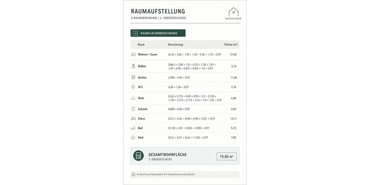 Etagenwohnung Wuppertal Barmen - 3 Zimmer, 75 m&sup2;, 189.000&euro; | Angebot:26892894