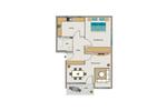Erdgeschoßwohnung Krefeld Gartenstadt - 2.5 Zimmer, 54 m&sup2;, 612&euro; | Angebot:26243192