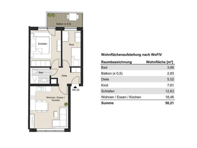 Wohnung zum Kaufen in Köln 319.000 € 50.21 m²