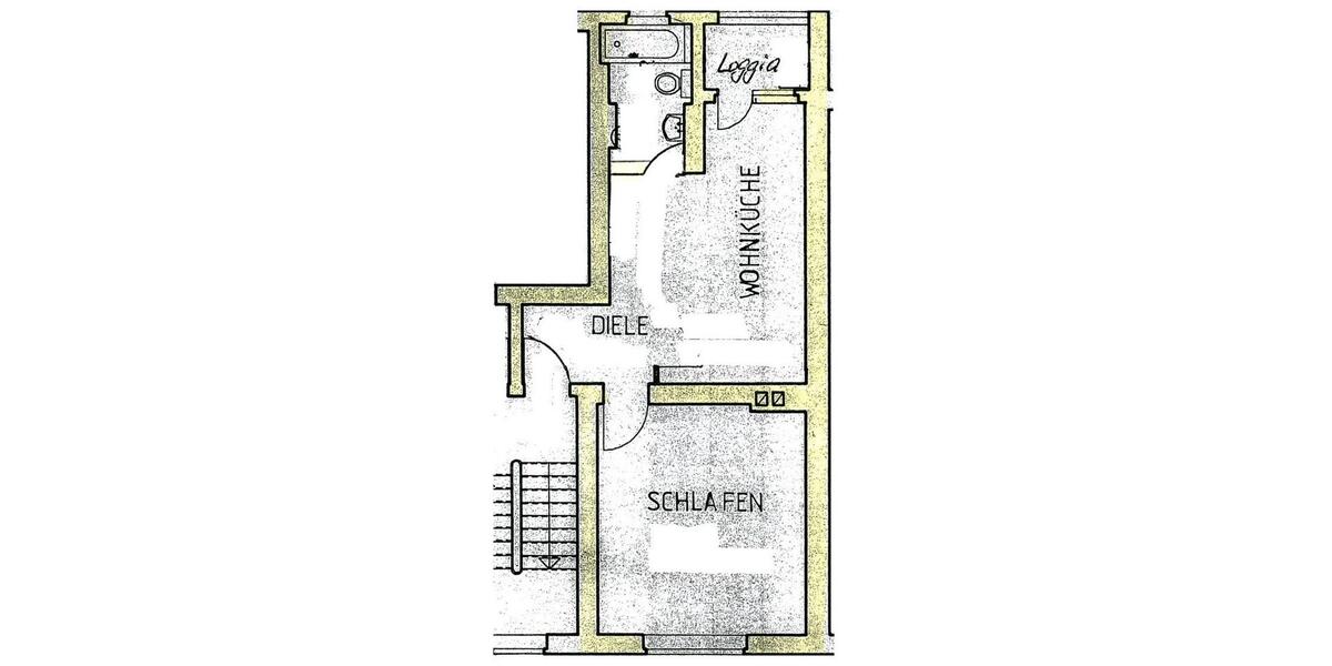 Etagenwohnung Düsseldorf Stadtbezirk 6 - 1.5 Zimmer, 44 m&sup2;, 528&euro; | Angebot:26279862
