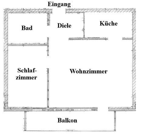 Etagenwohnung Düsseldorf Oberbilk - 2 Zimmer, 56 m&sup2;, 1.300&euro; | Angebot:26554656