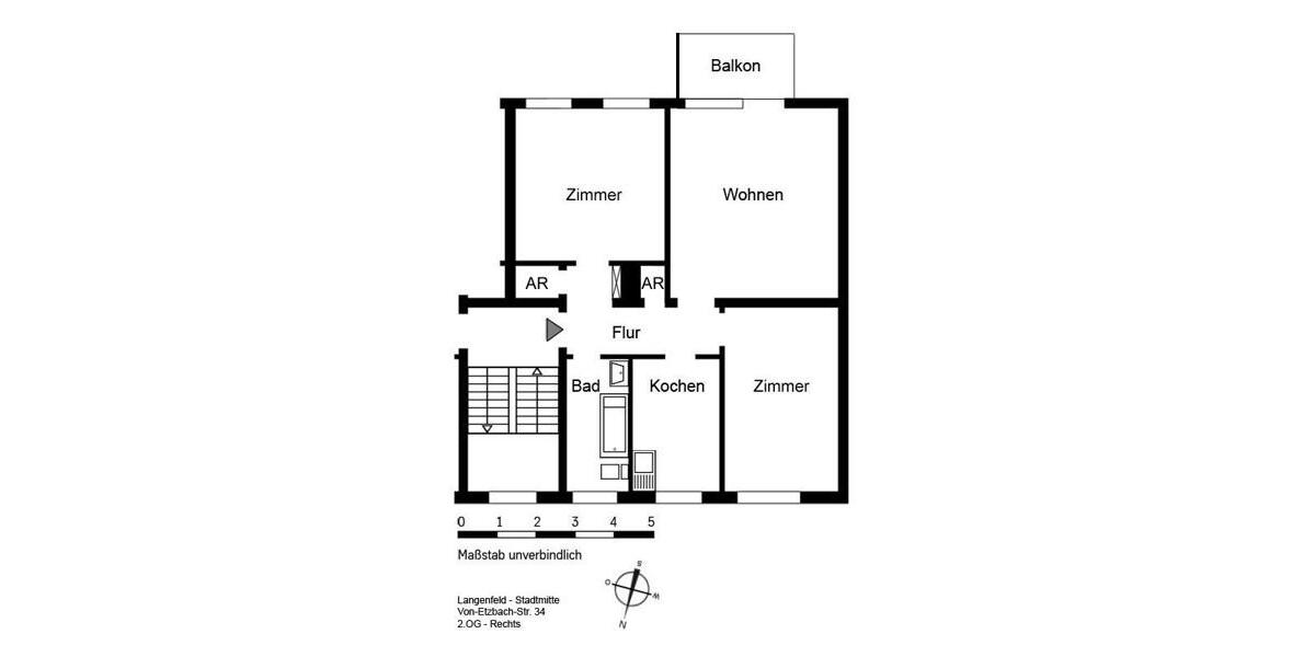 Etagenwohnung Langenfeld (Rheinland) - 3 Zimmer, 71 m&sup2;, 753&euro; | Angebot:25601203