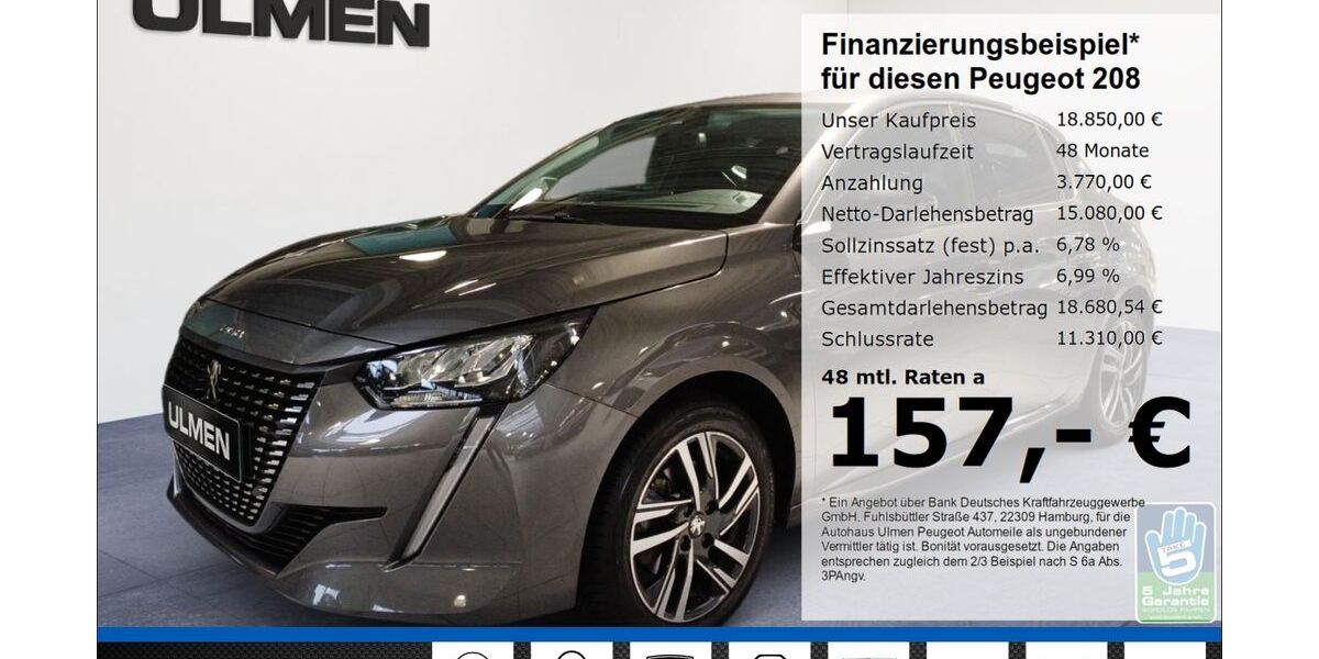Peugeot 208 21.422 km 18.850 &euro; Düsseldorf 40233