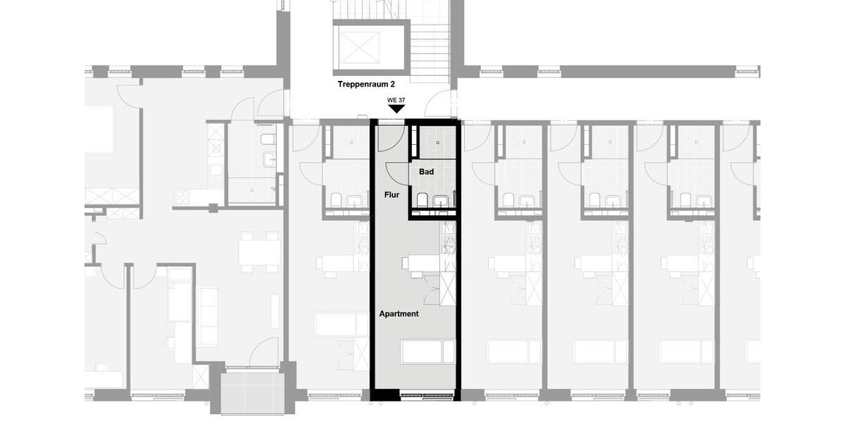 Etagenwohnung Mönchengladbach - 1 Zimmer, 28 m&sup2;, 575&euro; | Angebot:26145186