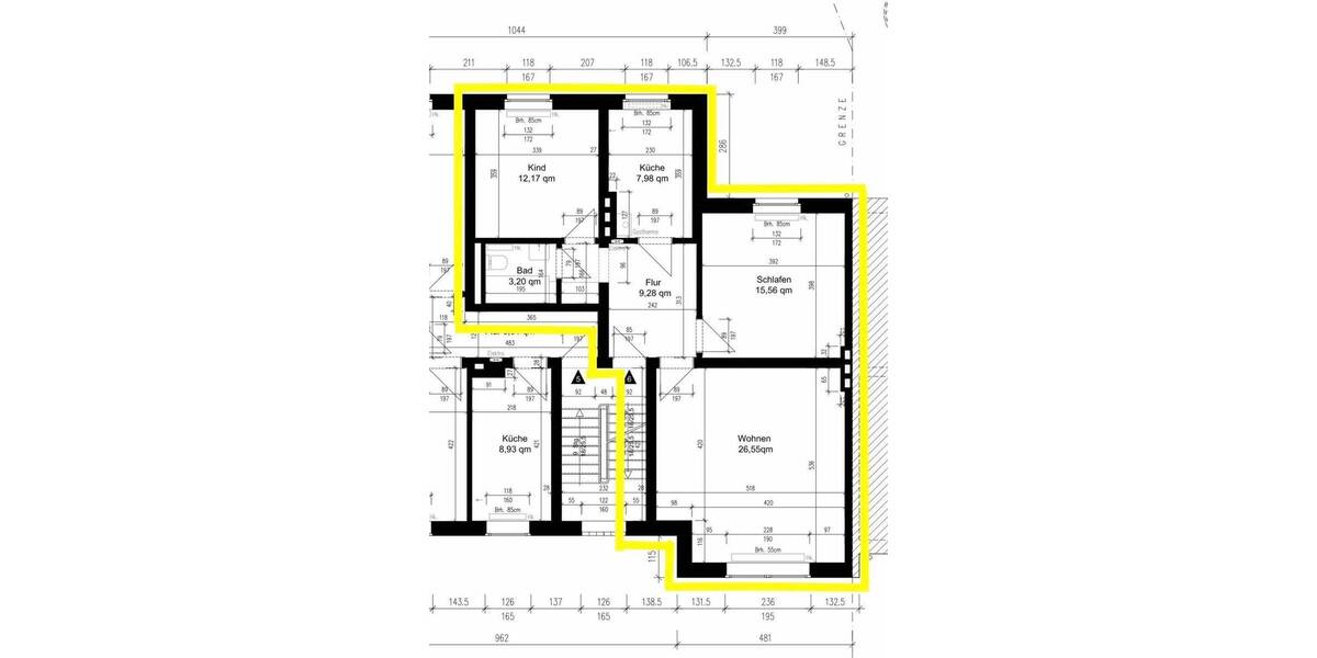 Etagenwohnung Düsseldorf Golzheim - 3 Zimmer, 1.350&euro; | Angebot:26863243