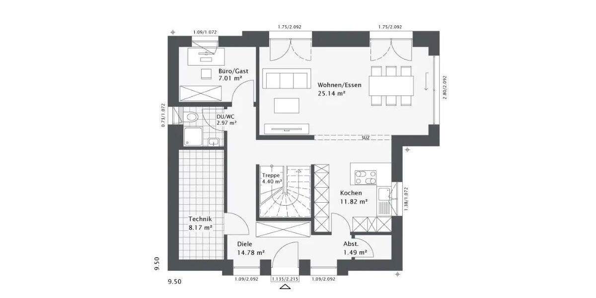 Einfamilienhaus Moers Hülsdonk - 5 Zimmer, 144 m&sup2;, 2.464&euro; | Angebot:25675510
