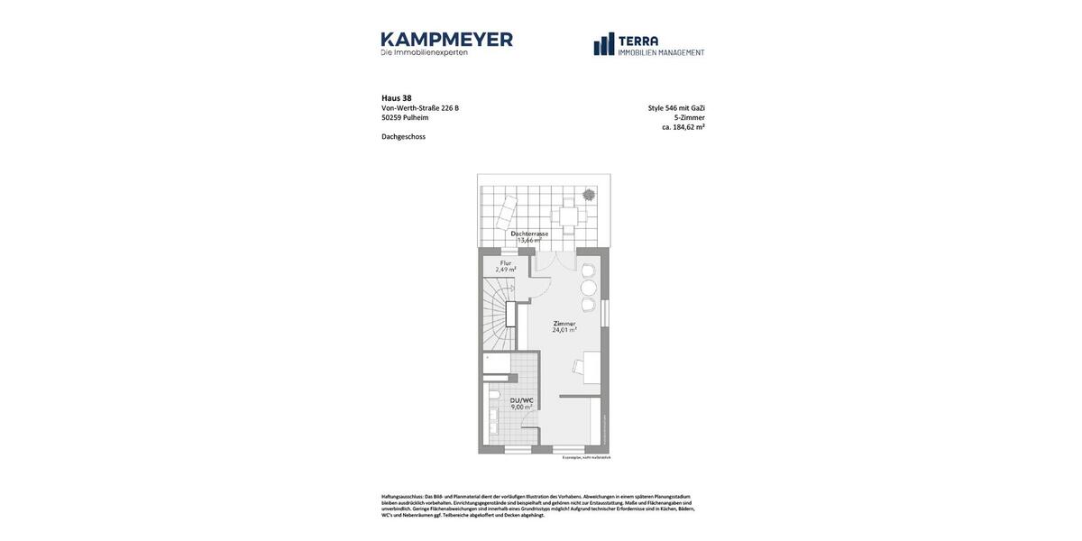 Doppelhaushälfte Pulheim - 5 Zimmer, 185 m&sup2;, 2.440&euro; | Angebot:25789780