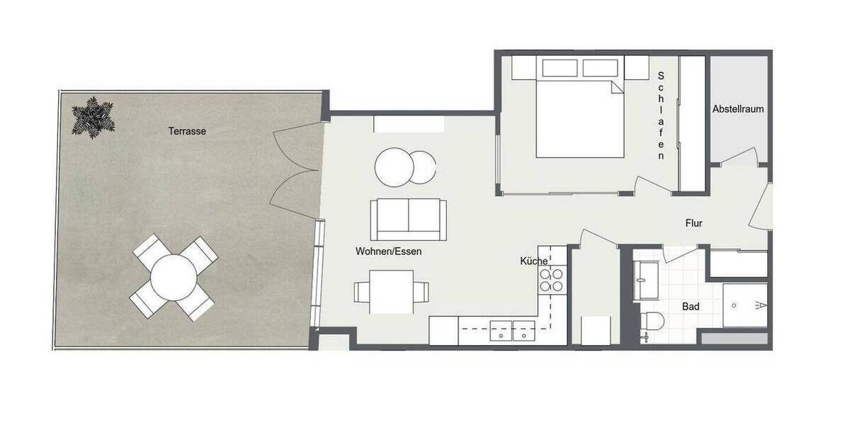 Etagenwohnung Mönchengladbach Stadtmitte - 2 Zimmer, 54 m&sup2;, 725&euro; | Angebot:26379792