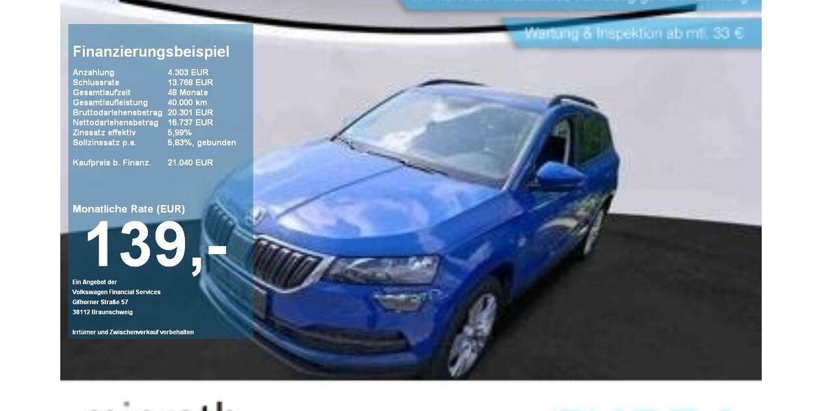 Skoda Karoq 60.373 km 20.375 &euro; Moers 47441