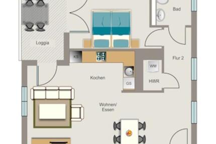 Bezugsfertige Wohnung - Einfach Möbel rein und Füße hoch! zimmer