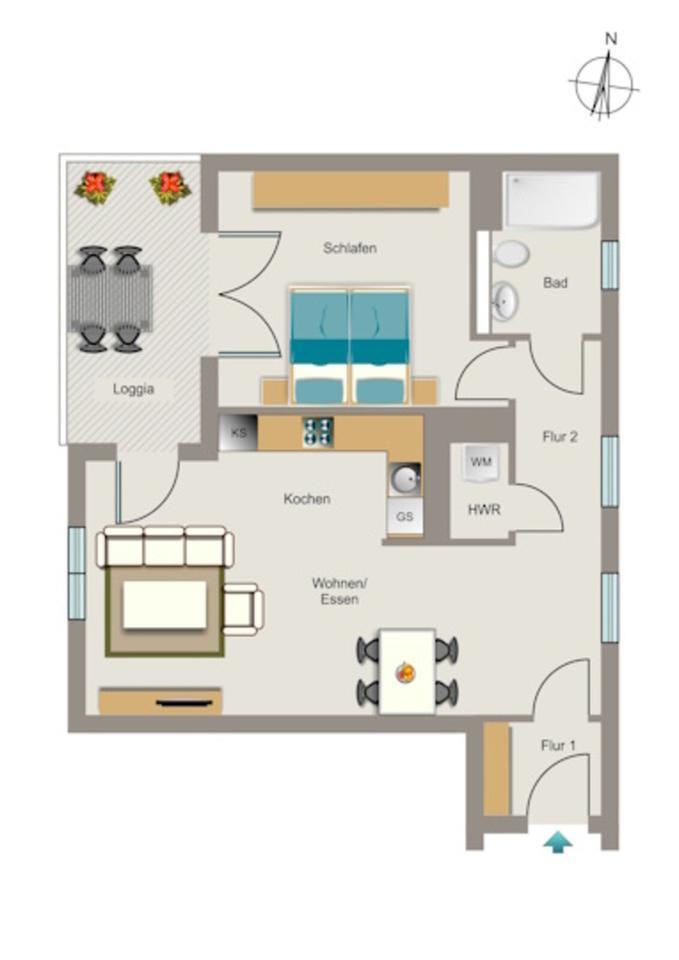 Bezugsfertige Wohnung - Einfach Möbel rein und Füße hoch! zimmer