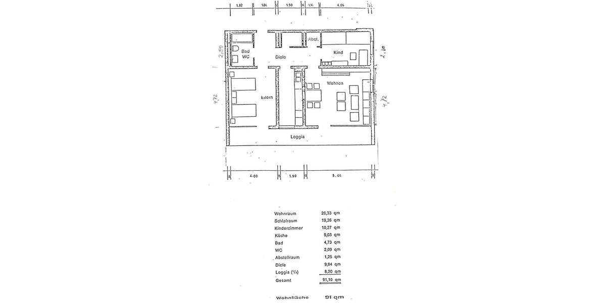 Etagenwohnung Kaarst Kaarst-Ost - 3 Zimmer, 91 m&sup2;, 268.000&euro; | Angebot:25778237