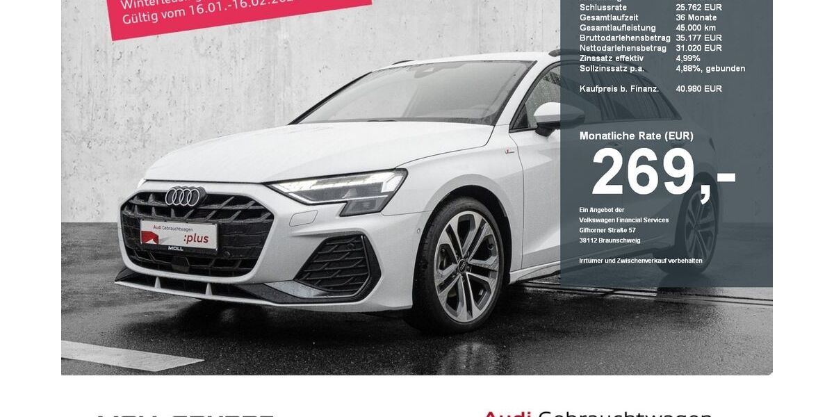 Audi A3 3.560 km 39.980 &euro; Düsseldorf 40549