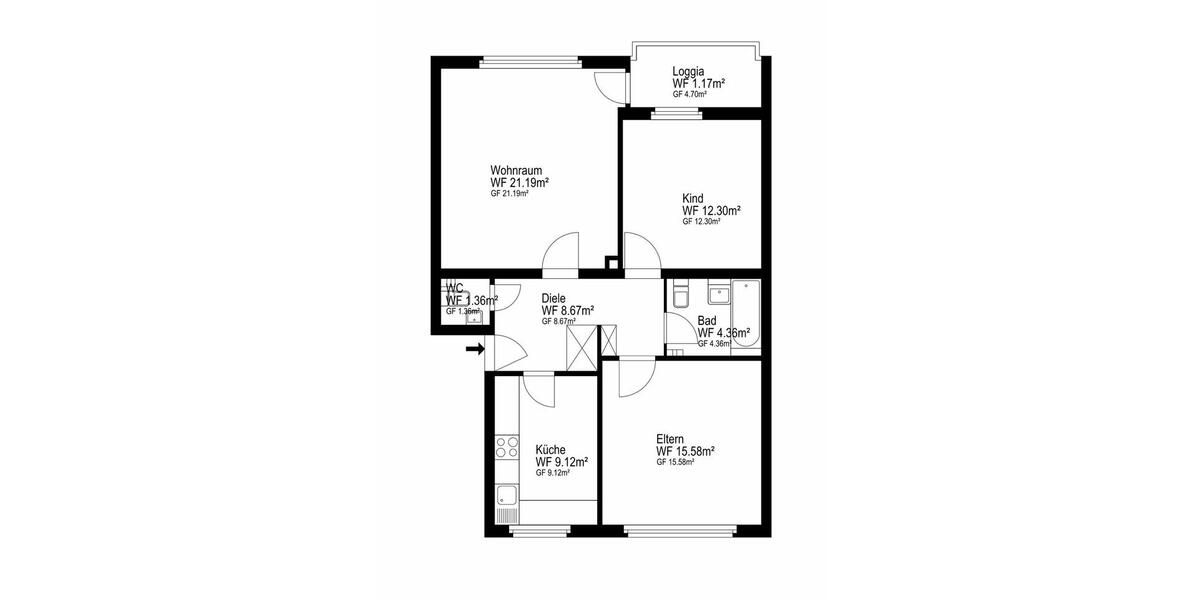 Hübsche 3,5 Zimmerwohnung mit Potenzial in idyllischer Lage 3 zimmer